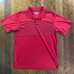 Mens Columbia Omni-wick polo Red Large